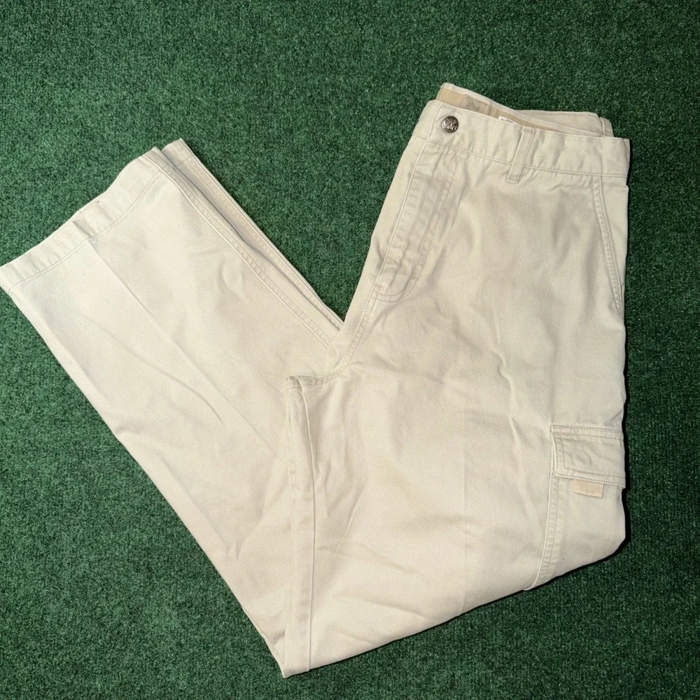 Vintage Quicksilver Cargo Pants Sz 34x31 Surf Skater Baggy Y2K Logo Wide